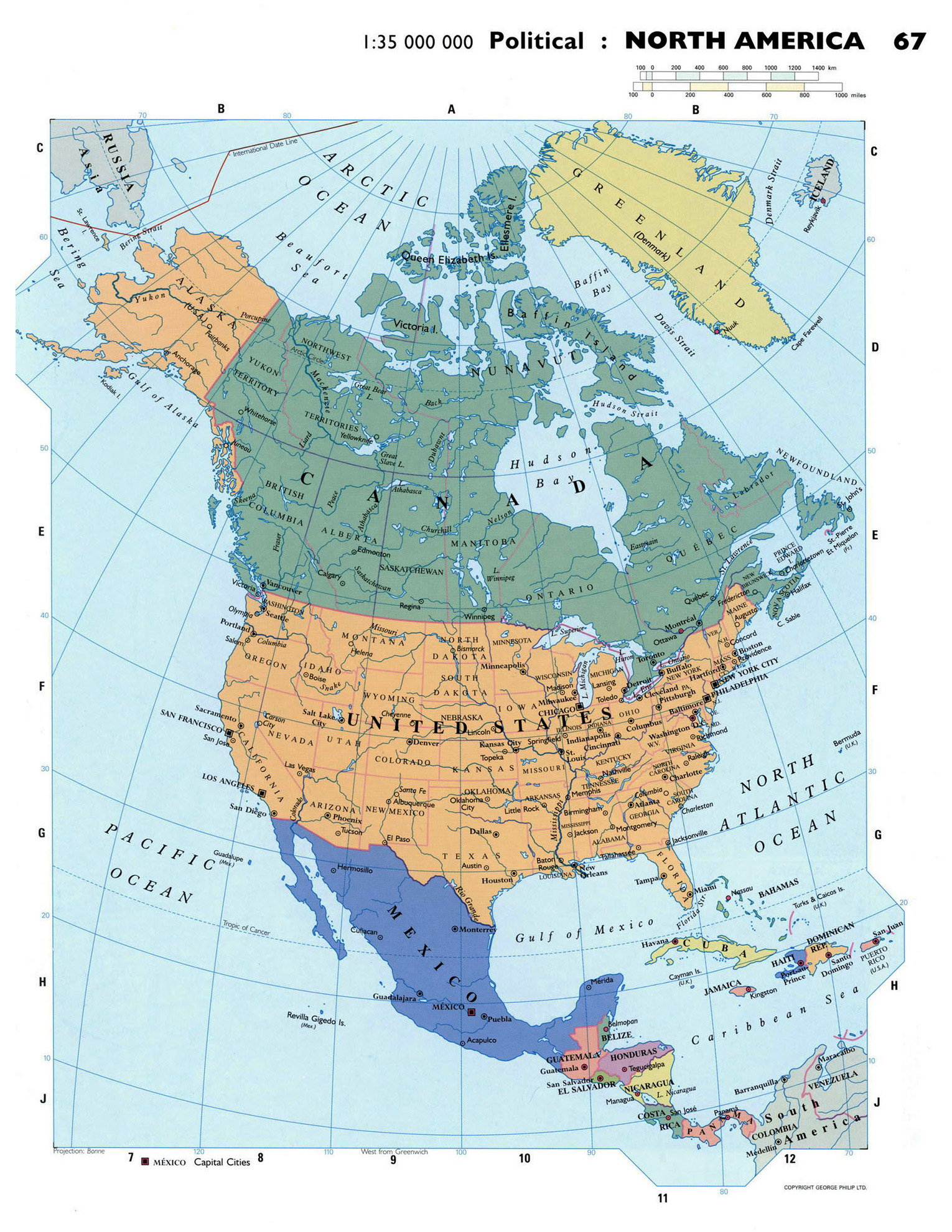 Mapa Grande Política Detallado De América Del Norte América Del Norte Mapas Del Mundo