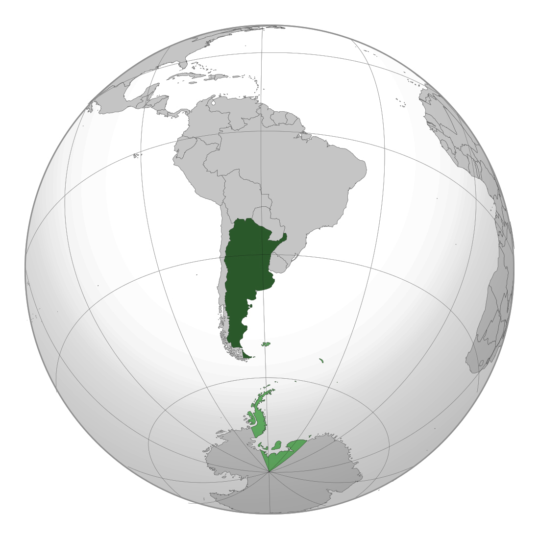 Grande Mapa De Ubicación De Argentina En América Del Sur Argentina