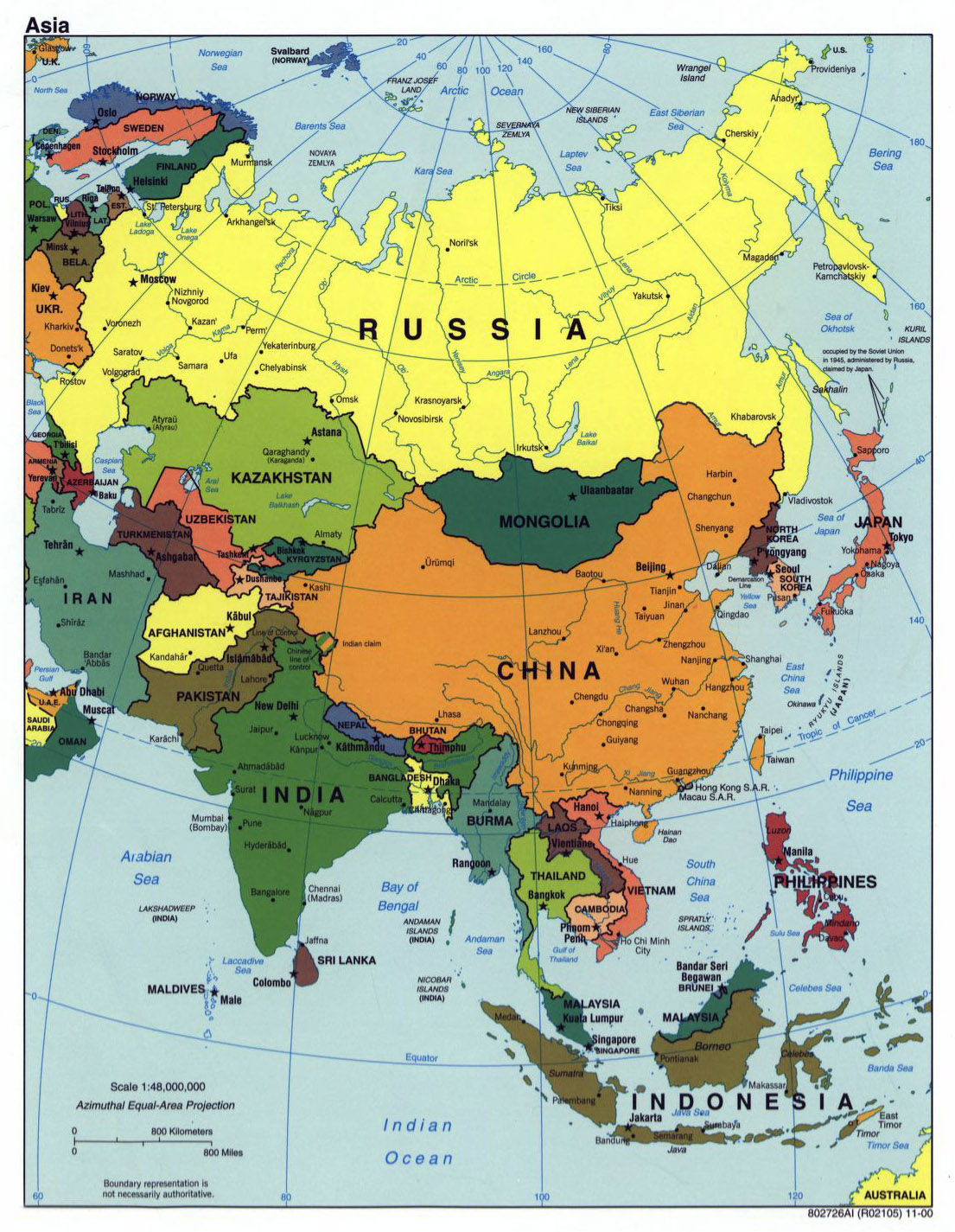 Mapa político grande del mundo - 2000, Mundo