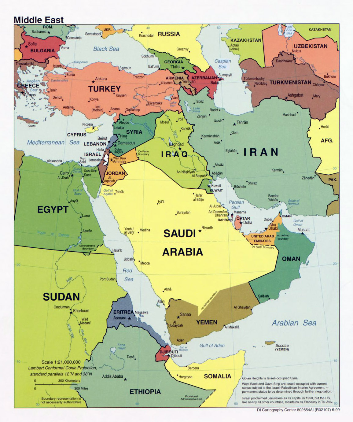capitals of middle east countries