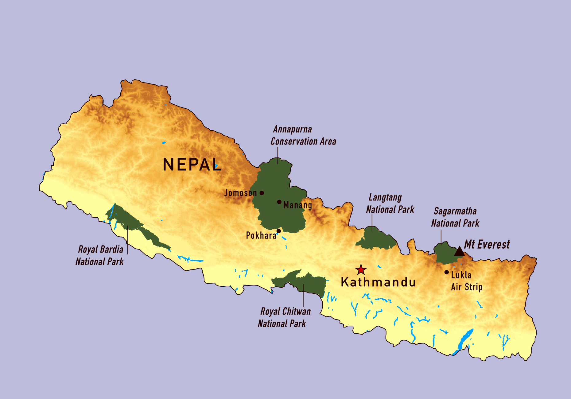 Mapa De Asia Con El Mapa Destacado De Nepal Ilustraci N Del Vector ...
