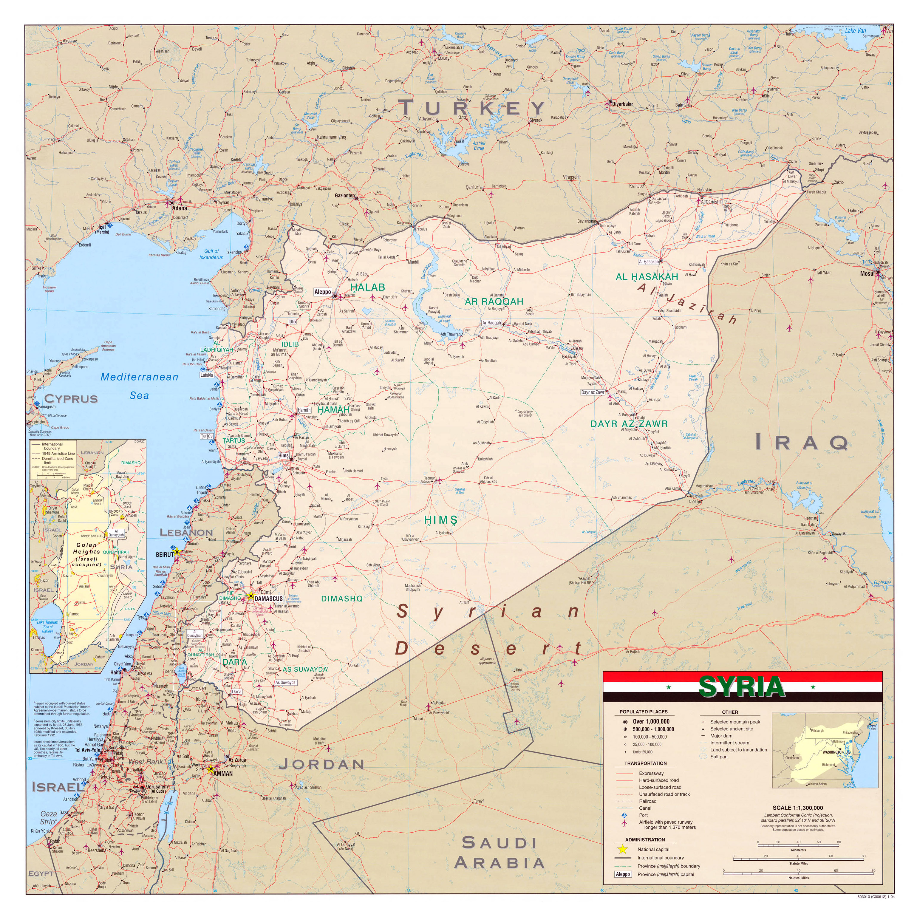 Siria Mapa Planisferio