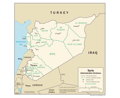 Siria Mapa Planisferio