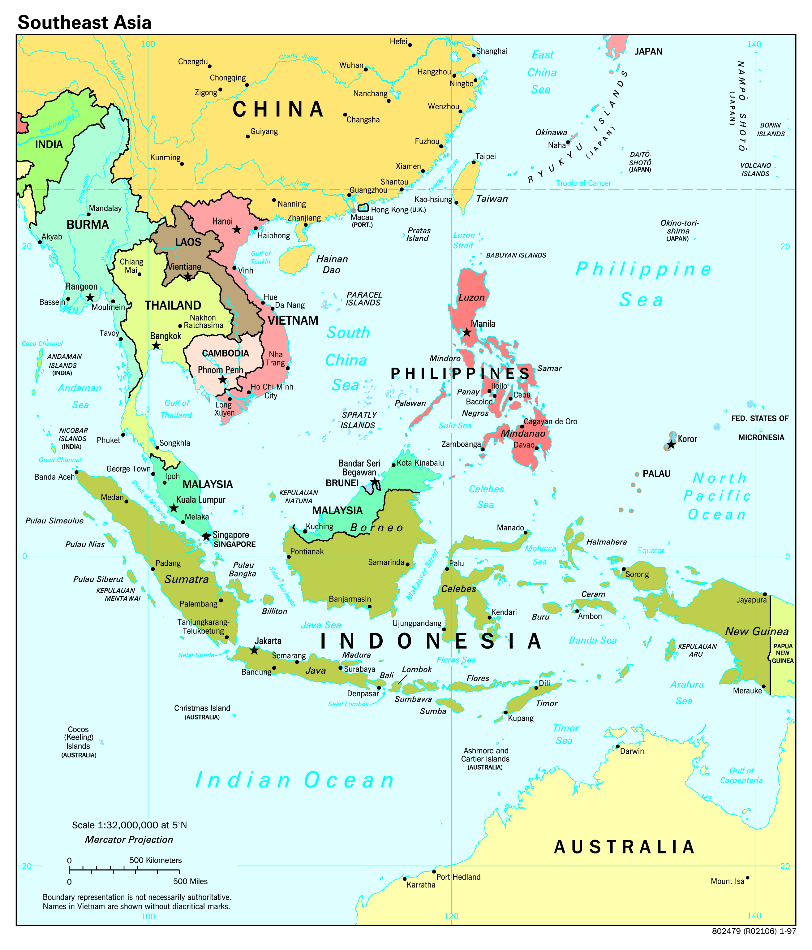 Mapa Político Do Sudeste Asiático Edubrainaz 4419