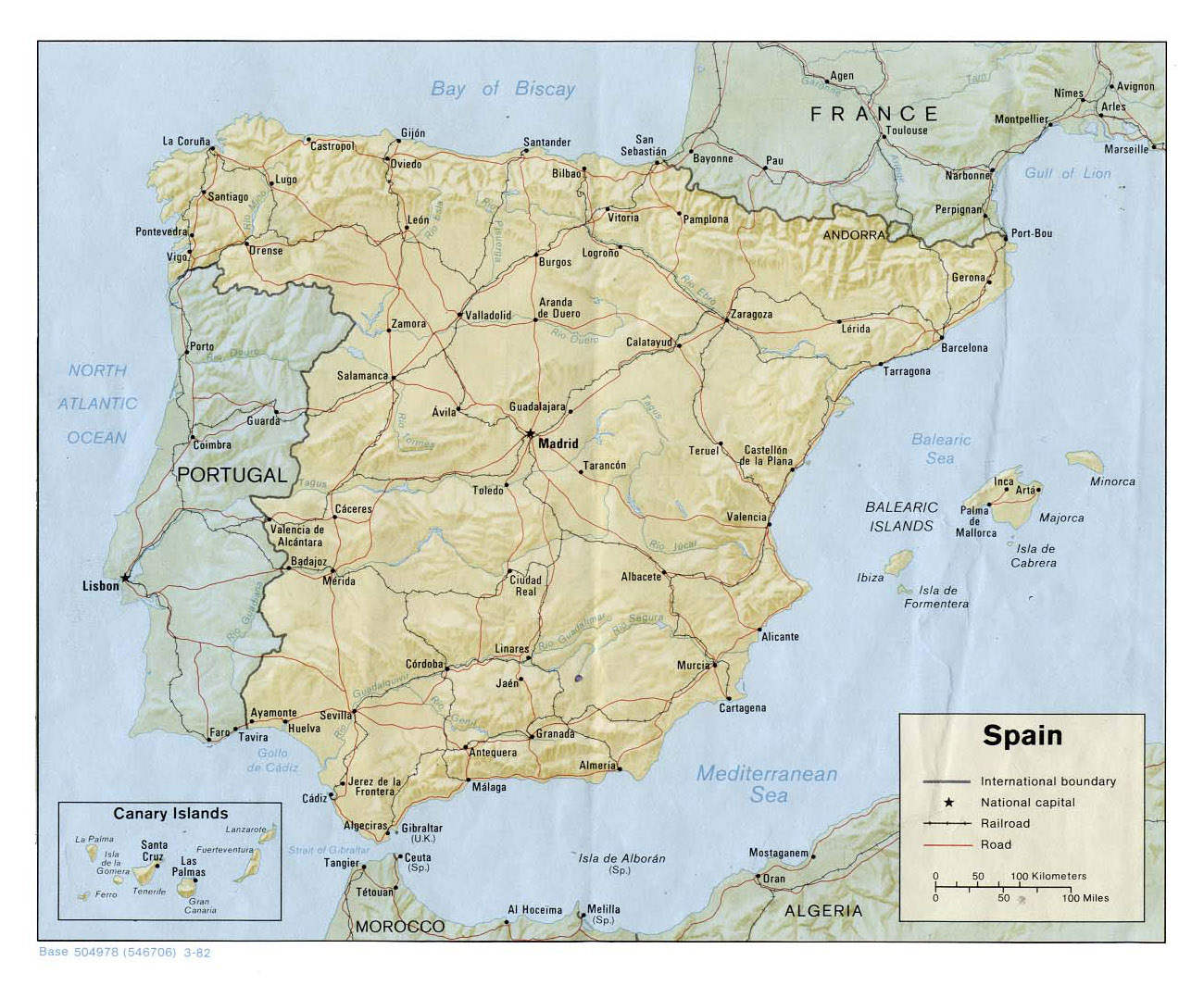 Mapas de carreteras de España.